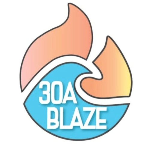 30A Blaze Beach Bonfires logo.