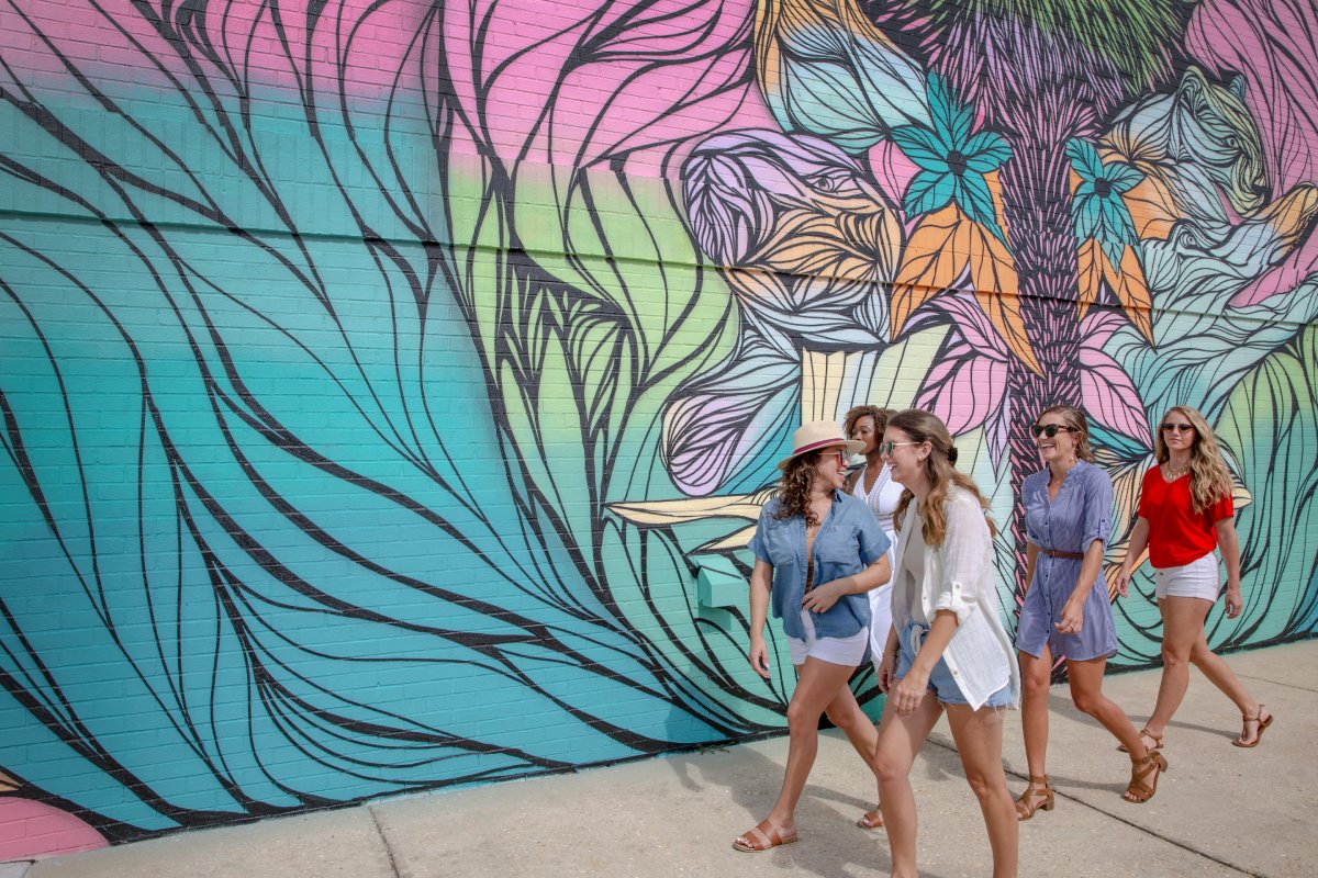Colorful Art Mural in DeFuniak Springs