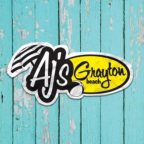 AJ's Grayton Beach logo.