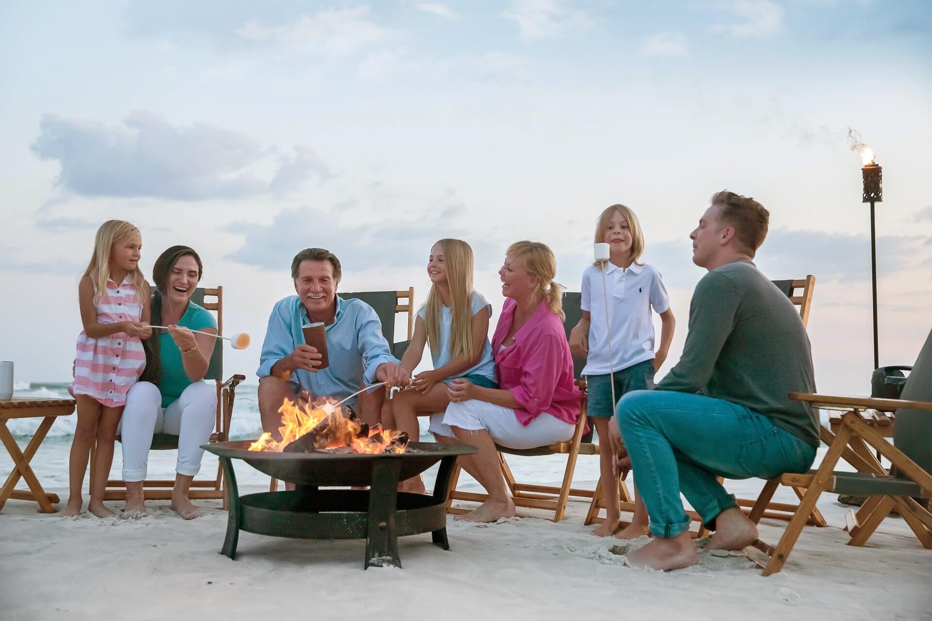 beach bonfire
