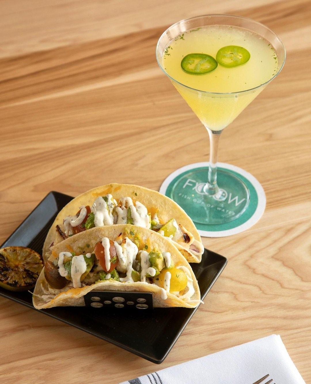 Tacos and Cocktail at FOOW in WaterColor