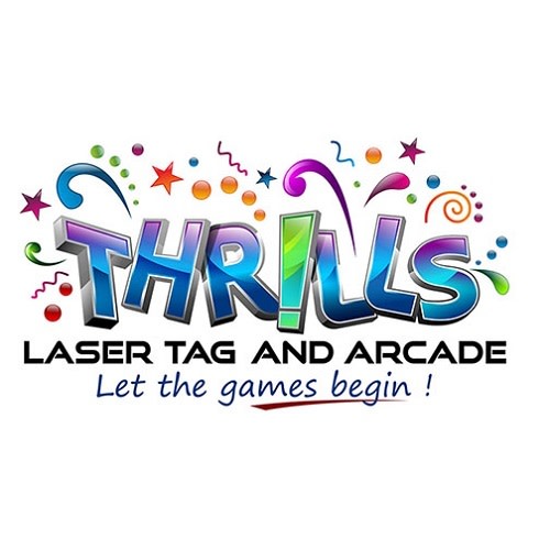 Thrills Laser Tag & Arcade logo.