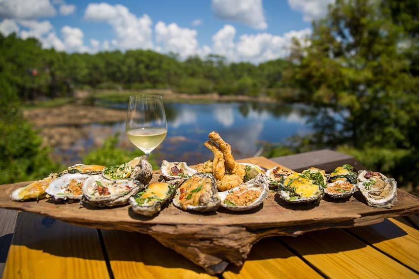 Oyster Log at Stinky's Fish Camp with Scenic Lake View