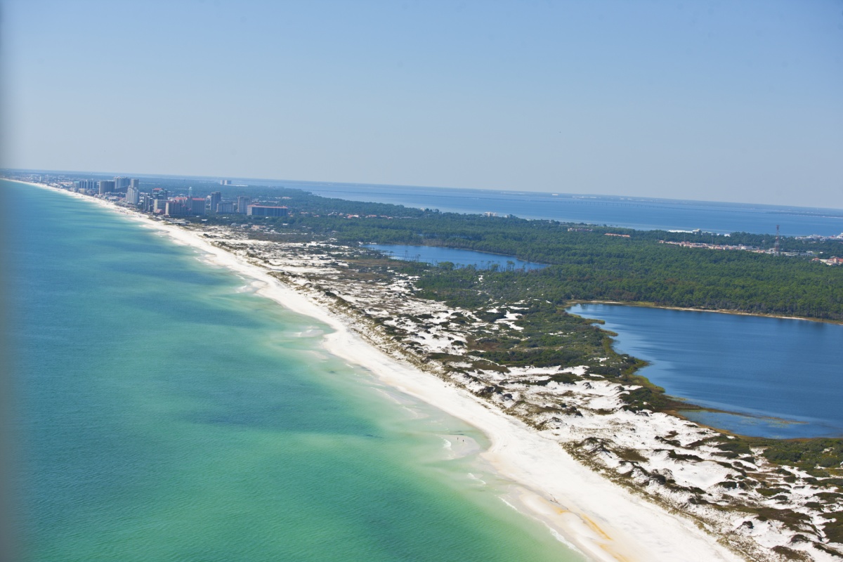 Aerial View of Santa Rosa Beach and Gulf of Mexico