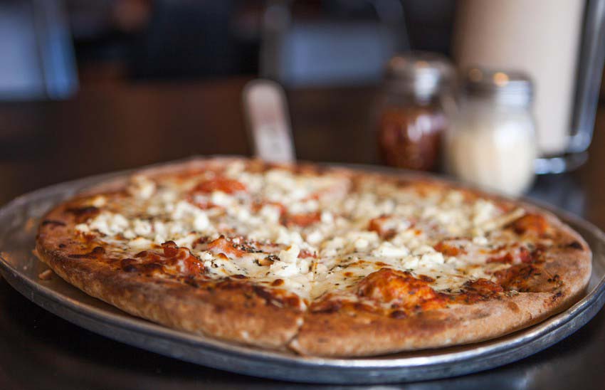 Close-Up of Pizza at Fat Daddy's Pizza