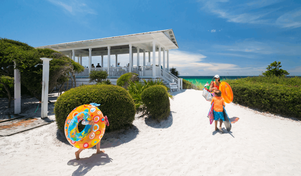 Family Heading to the Beach in Seaside